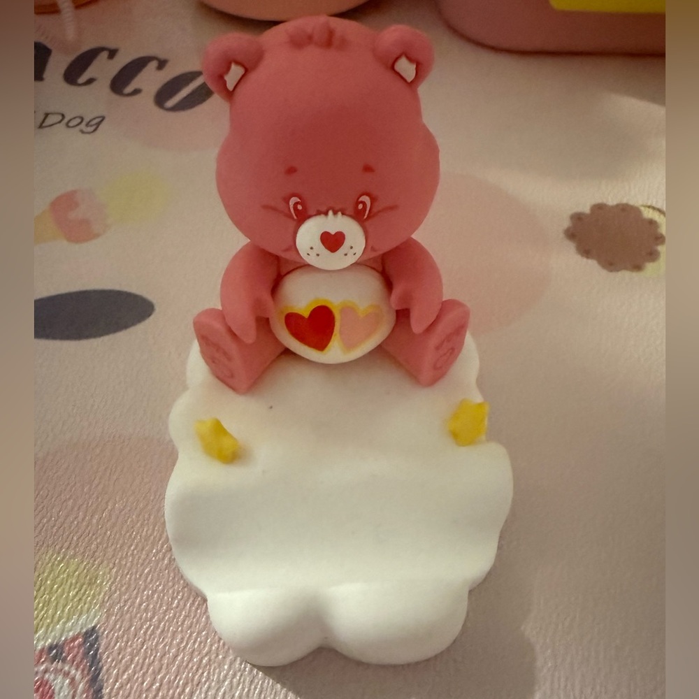 🆕 Pink Care Bears on White Cloud phone stand